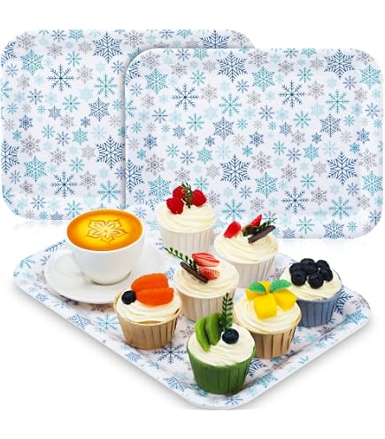 DAHO 9pc Christmas Galvanized Round Charger Set Plate For