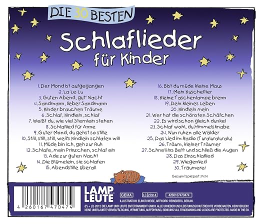 Die 30 Besten Schlaflieder Fur Kinder Amazon De Musik