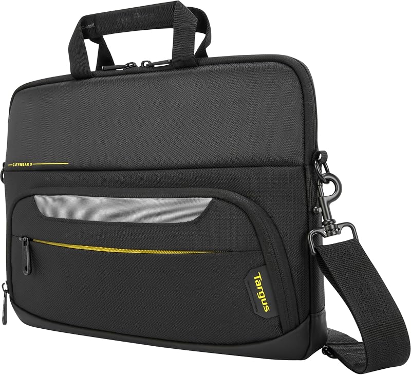 Capa para portátil até 14 polegadas com fecho superior CityGear, capa leve para deslocações diárias, protetor de computador - Preto, TSS866GL