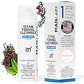 Man Labs Titan Anti-Aging Mens Face Wash – For Men, Cleanse, Hydrate, Revitalize – Gentle Exfoliating Face Cleanser – Men, Skin Care – Herbal Extracts, Ceramides, Peptides, All Skin Types – Unscented