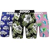PSD Underwear Mens Boxer Briefs - Tropical, Standard Length Pack & Singles, Soft & Breathable Boxer Briefs for Men