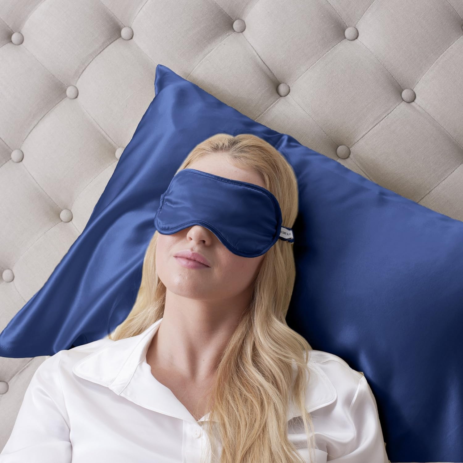 Jasmine Silk 100 Pure Silk Filled Eye Mask / Sleeping Mask Sleep Mask