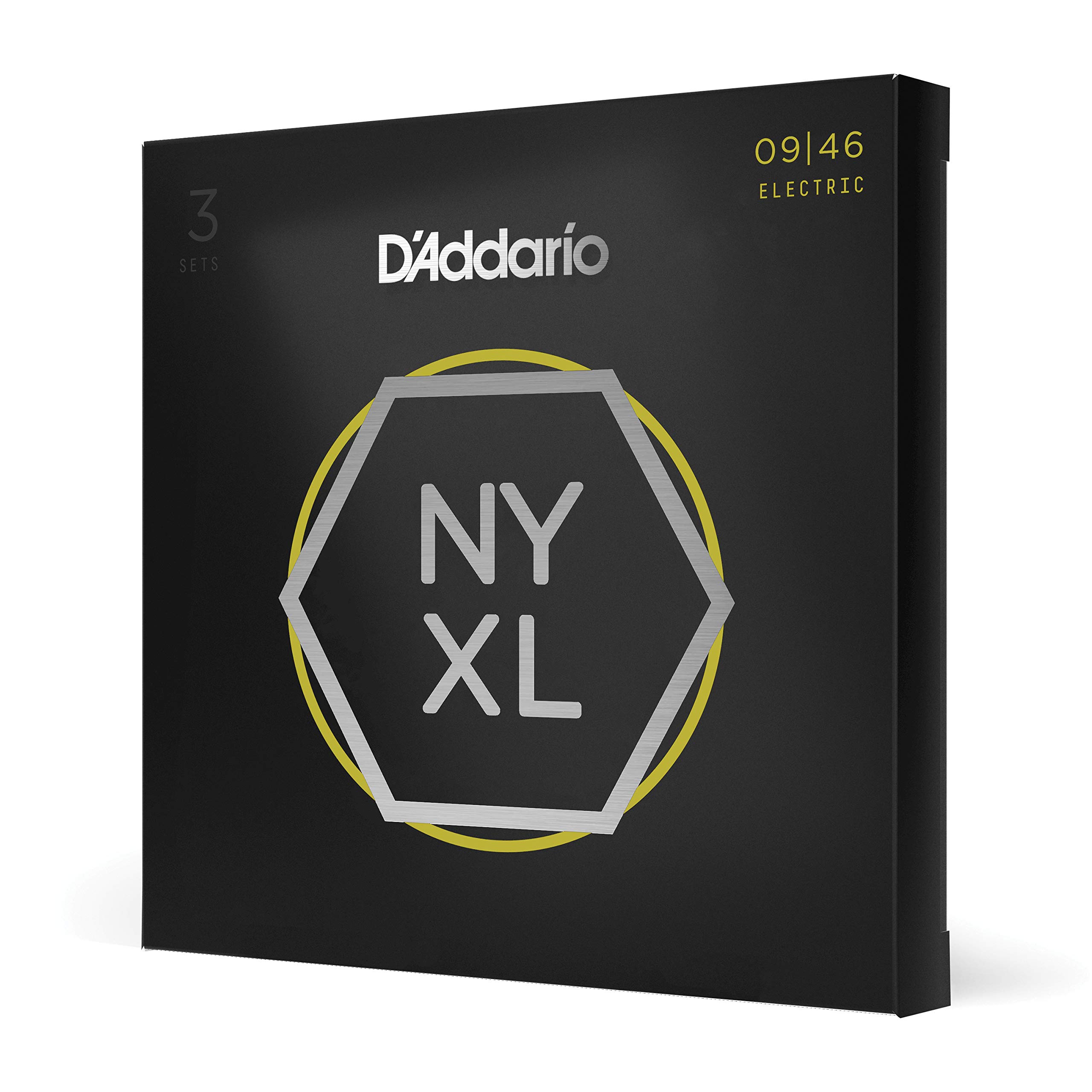 D'Addario Guitar Strings - NYXL Electric Guitar Strings - NYXL0946-3P - Unrivaled Strength, Tuning Stability, Enhanced Mid-Range - For 6 String Guitars - 09-46 Super Light Top/Regular Bottom, 3-Pack