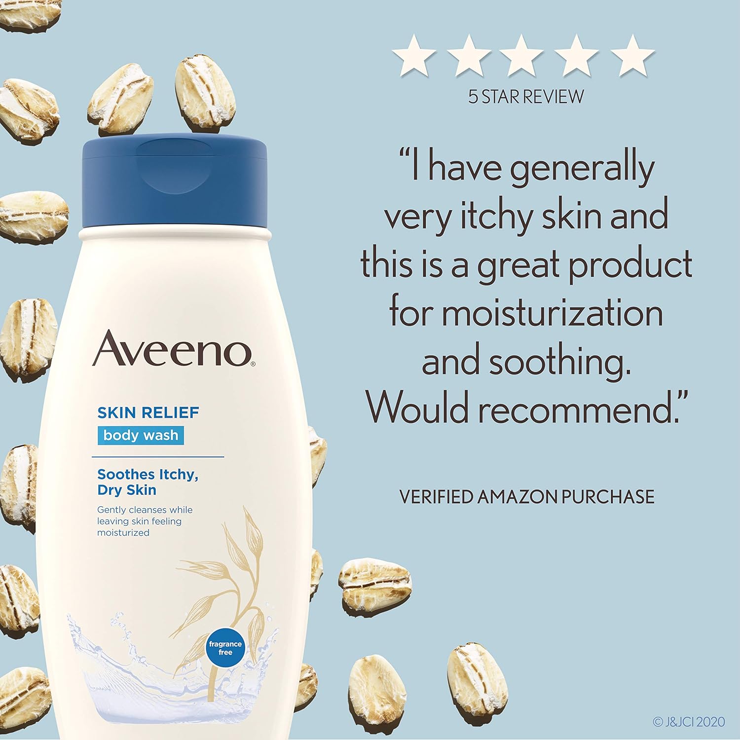 Aveeno Skin Relief Fragrance-Free Moisturizing Body Wash with Oat to Soothe Itchy, Dry Skin, Gentle & Unscented Daily Cream Body Cleanser, Soap-Free & Dye-Free for Sensitive Skin, 18 fl. oz : Bath And Shower Gels : Beauty