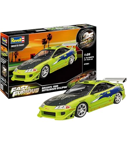 Amazon.com: AMT 1995 Mitsubishi Eclipse 1:25 Scale Plastic Model