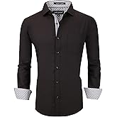Alex Vando Mens Rayon Dress Shirts Wrinkle Free Regular Fit Stretch Button Down Shirt