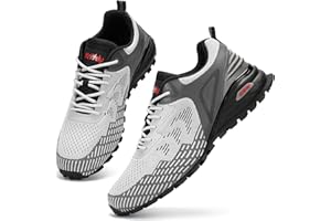 Kricely Men's Trail Running Shoes Non Slip Hiking Shoes Tennis Shoes Fashion Sneakers Workout Footwear