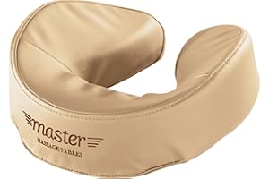 MASTER MASSAGE EQUIPMENT Master Massage Patented Ultra Plush Memory Foam Face Cushion Pillow Headrest Cream, Beige