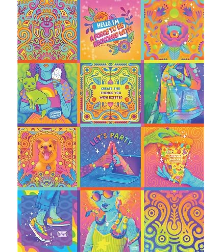 Buffalo Games Puzzle „Bonjour – Gradient Flora“ 1000 Teile – Farbenfrohes Blumenpuzzle, Fertige Größe 67,9 X 50,2 Cm