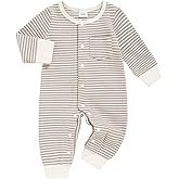GRNSHTS Baby Boy Clothes Striped Waffle Baby Boy Fall Outfits Long Sleeve Newborn Boy Romper Infant Winter Bodysuit Jumpsuit