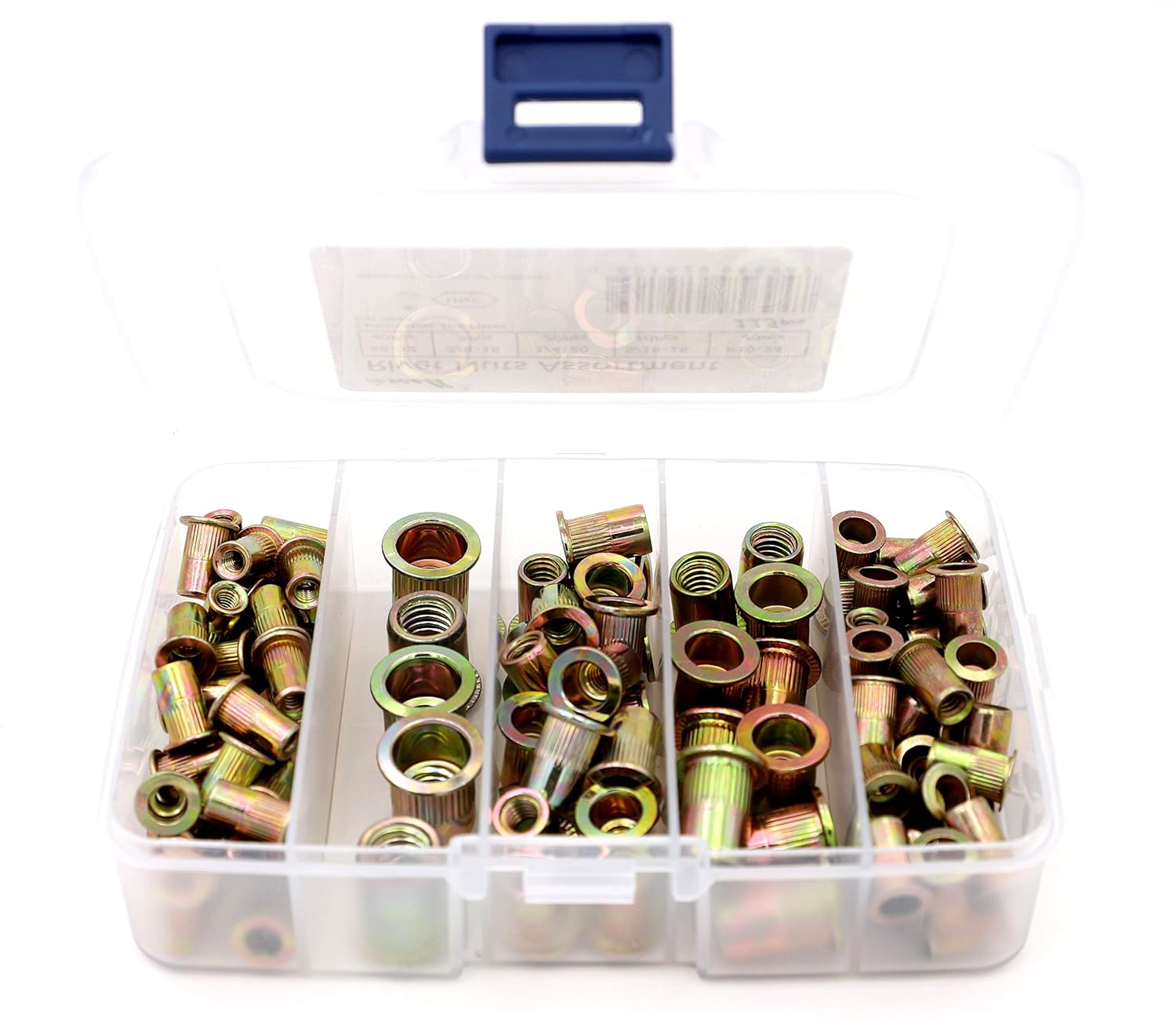 115 Pcs Nut Rivet Threaded Insert Tool Kit Rivnut Nutsert Riveter Hand Riveting eBay