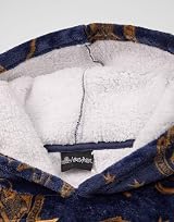 Harry Potter Girls Wearable Blanket Hoodie Navy Hogwarts Logo Print Kids Sherpa view 4