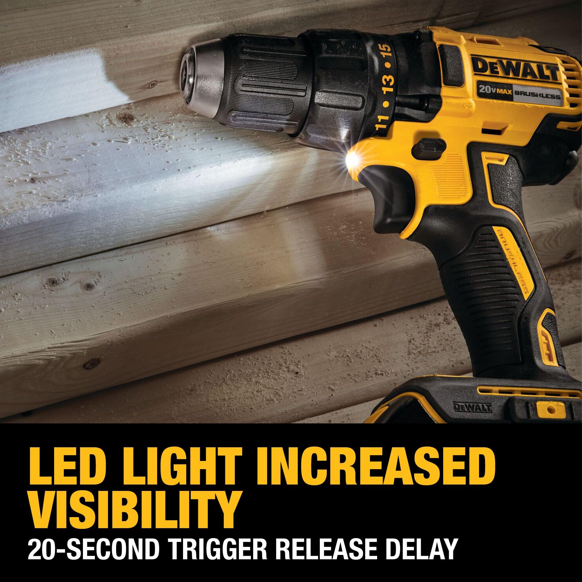 DEWALT 20V MAX Cordless Drill Driver Set, 1/2 Inch Electric Drill, 2 Speed, XR 2.0 Ah Battery and Charger Included (DCD777D1)