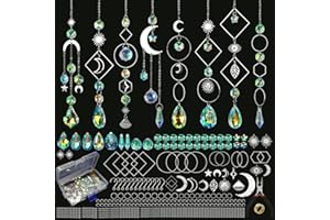 WORGREE 228pcs Sun Catcher Kits for Adults, DIY Arts and Crafts for Women Prism Crystal Suncatchers Indoor Window Hanging Ornaments Decor for Home Gifts for Mother Wife Daughter
