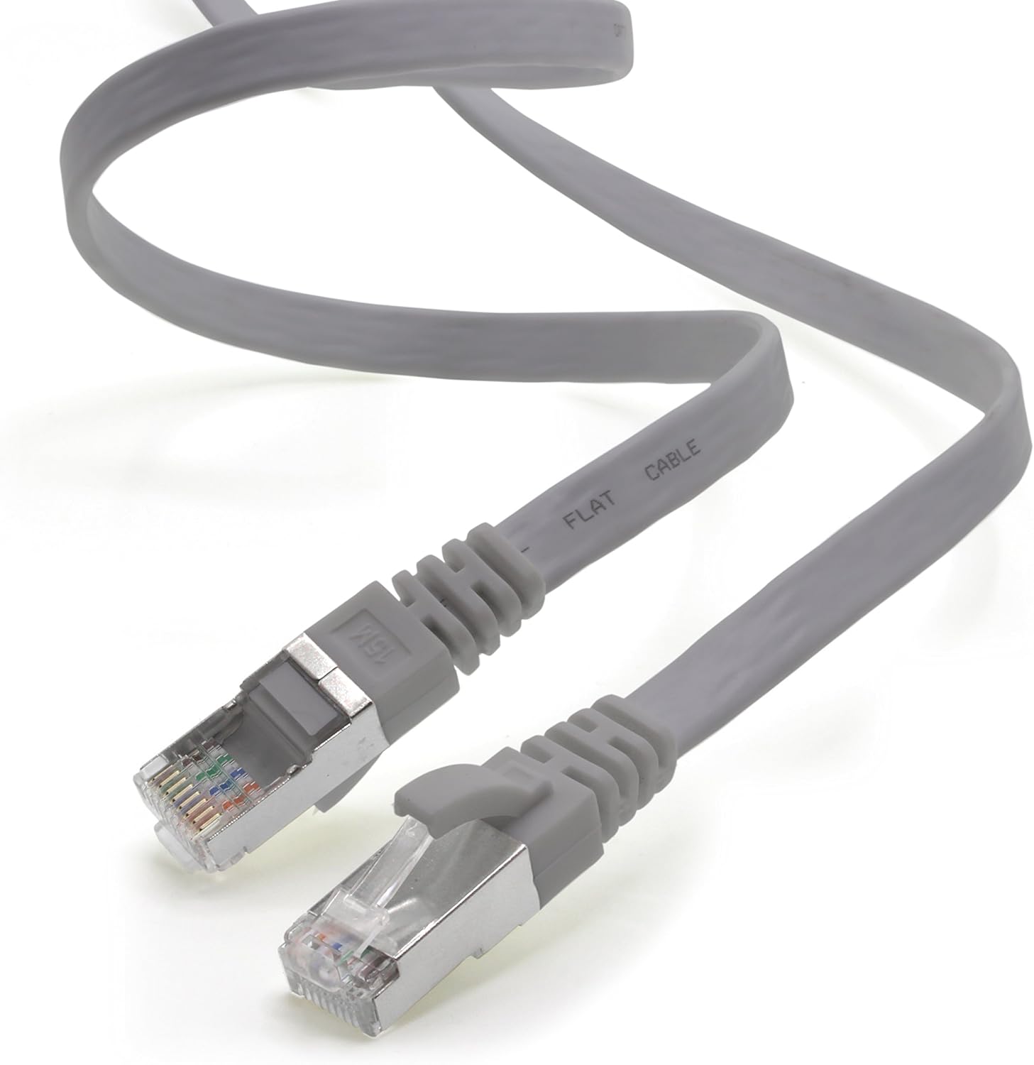 Cat.7 Gigabit LAN flat ribbon cable (RJ45), Network Cable, Raw