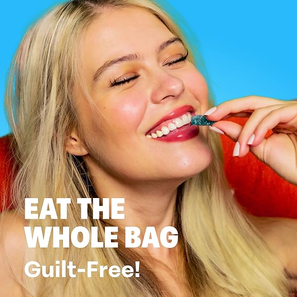 SHAMELESS SNACKS – HEALTHY LOW CALORIE SNACKS, LOW CARB KETO GUMMIES (GLUTEN FREE CANDY) – 6 PACK SOUR BLUE RASPBERRY