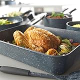 Russell Hobbs Nightfall Stone Roaster 39cm Deep Non-Stick Carbon Steel view 4