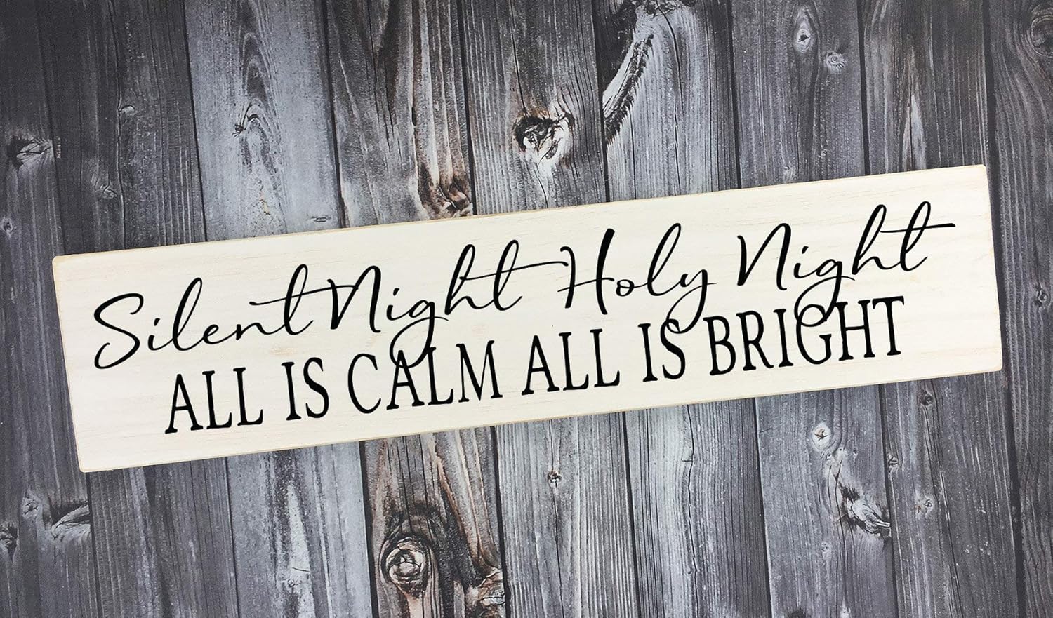 Gmk Silent Night Silent Night Lyrics Holy Night All Is Calm All Is Bright Sleep In Heavenly Peace Christmas Sign Decor Amazon Ca Home Kitchen