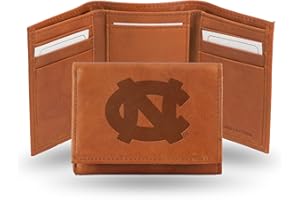 Rico Industries NCAA Alabama Crimson Tide Embossed Leather Trifold Wallet, Tan