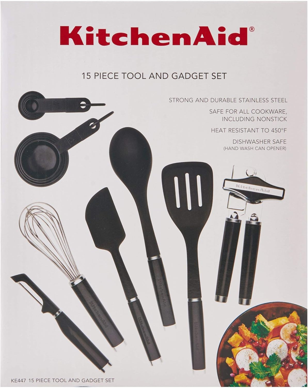 KitchenAid Classic Tool and Gadget Set, 15-Piece, Black: Kitchen & Dining