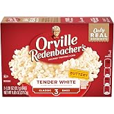 Orville Redenbacher's Popcorn, Buttery Tender White Flavor, 3.28 oz., 3-ct | 3g fiber per serving; gluten-free; Buttery Tender White flavor; made with 100% whole grain kernels; great for movie night