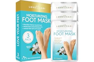 LOVE, LORI Foot Care Kit - Effective Foot Mask for Rough Cracked, Dry Feet - Foot Spa Kit of 3 Moisturizing Socks