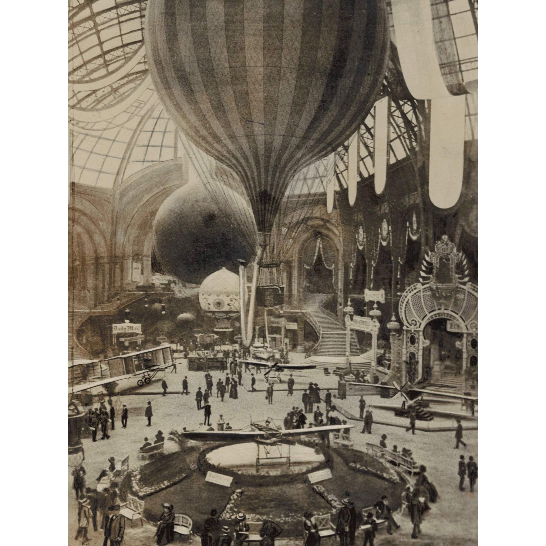 Artery8 Balloon Aircraft Exposition Paris Vintage Photograph Large Wall Art Poster Print Thick Paper 18X24 Inch
