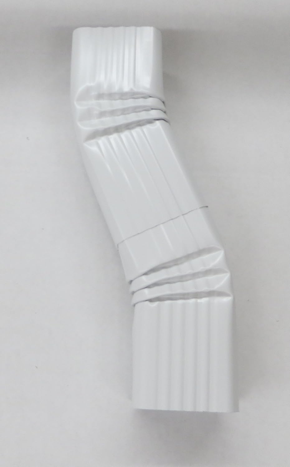 Aluminum Offset Downspout Elbow (2x3 B, LOW GLOSS WHITE)