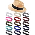 Liitrsh 15 Pcs Hat Band Stretchable Ribbon for Panama, Western Cowboy, Straw Hats - Accessories for Women and Men