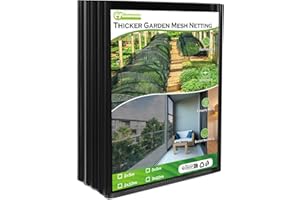 Wohohoho Stronger Garden Insect Mesh Netting, 10Ft x 33Ft Nano Black Bird Net Barrier. Mosquito Netting Screen for Patios Bal
