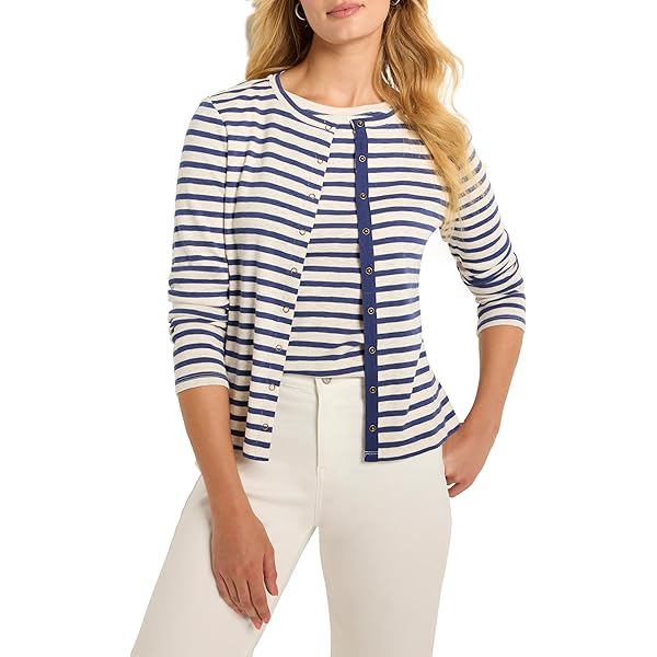 (取寄) ニックゾー レディース ストライプド ボート タンク NIC+ZOE women Striped Boat Tank Blue Multi NIC+ZOE Striped Boat Tank, Blue Multi, XS at Amazon Women's