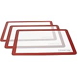 Silicone Baking mat, Half Sheet, 16.5" L x 11.5" W x 0.75 MM Thick, Reusable Baking Sheet Liner, Thick, Non-Stick, Easy…