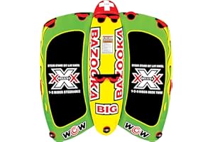 Wow Sports Big Bazooka Towable DeckTube for Boating 1 2 3 or 4 Person
