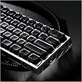 OHY XVX Starry Side-Printed Translucent Black Crystal MDA Profile Keycap Set (Sparkle Finish), 122-Keys Double Shot PC+ABS fo