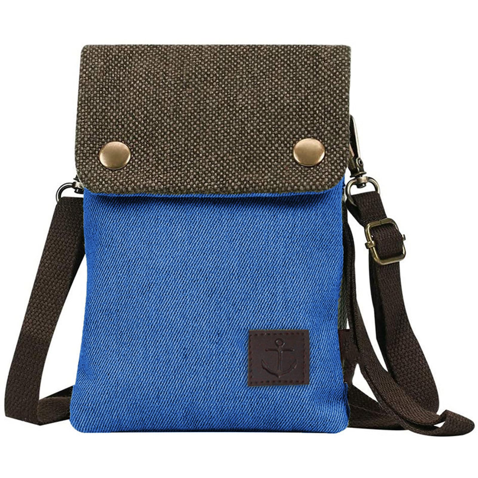 KXF Women Small Cell Phone Purse Canvas Crossbody Bag Wallet Mini Shoulder Bag Pouch with Shoulder Strap for Phone Screen up to 7.1 inches