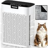 MOOKA Air Purifier for Home Bedroom Large Room 2200 Ft&sup2;, HEPA Filter, White | Washable Pre-Filter, Auto Mode, Quiet Sleep Mode, PM2.5 Air Quality Monitor, Air Cleaner for Pet Dust Smoke Pollen, KJ190H