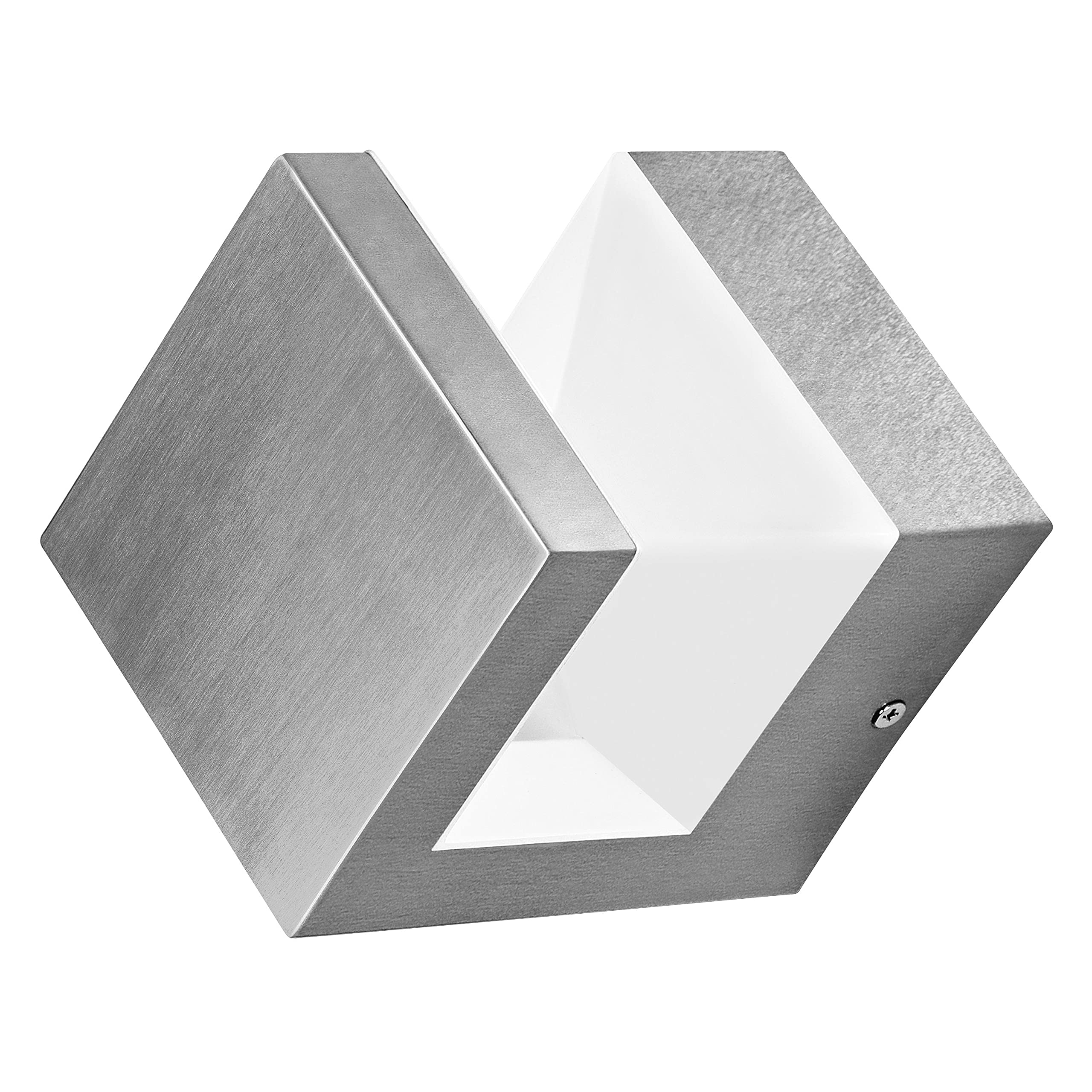 LEDVANCE for Wall | Endura Style Pyramid / 9 W | Beam Angle: 90 | Warm White | 3000 K | Stainless Steel | IP44