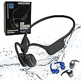 ELYXFUL Bone Conduction Swimming Headphones, IP68 Waterproof Bluetooth & 64GB MP3 Player, Open-Ear Water Headphones for Swimming with Mic, Secure Fit, Great for Running, Cycling, and Workouts