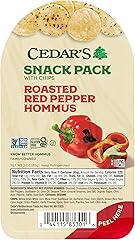 Cedar's Roasted Red Pepper Hummus with Chips Snack Pack