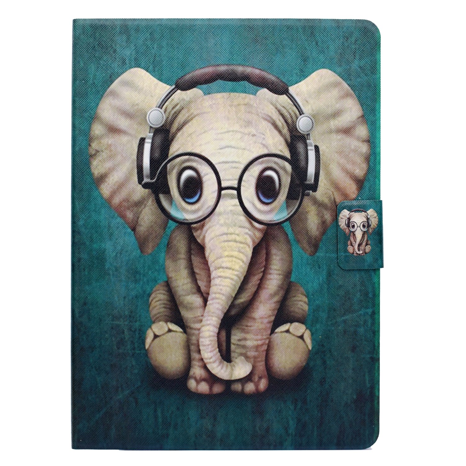 iPad 9.7 2017 iPad Air1/Air2 Case, Bspring Wallet Case PU Leather Elephant Pattern Flip Stand Magnetic Cover with Card Holder Auto Wake/Sleep Function for Apple New iPad 9.7 inch 2017 iPad 5 iPad 6 — image 1