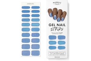 MOYOU LONDON Semi Cured Gel Nail Strips - 20 Pcs. Nail Wraps for Salon-Quality Manicure - Works with Any UV Lamp - Easy to Apply, Trim, & Remove Gel Stickers
