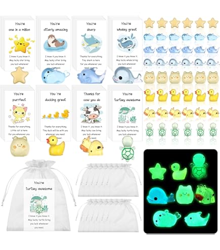 36 Sets Mixed Animal Thank You Inspirational Gift Bulk Animal Pun Thank You Greeting Cards Resin Pigs Elephants Turtles Cows Bee Hexagon Employee Appreciation Gifts For Coworkers Staff Teacher Office