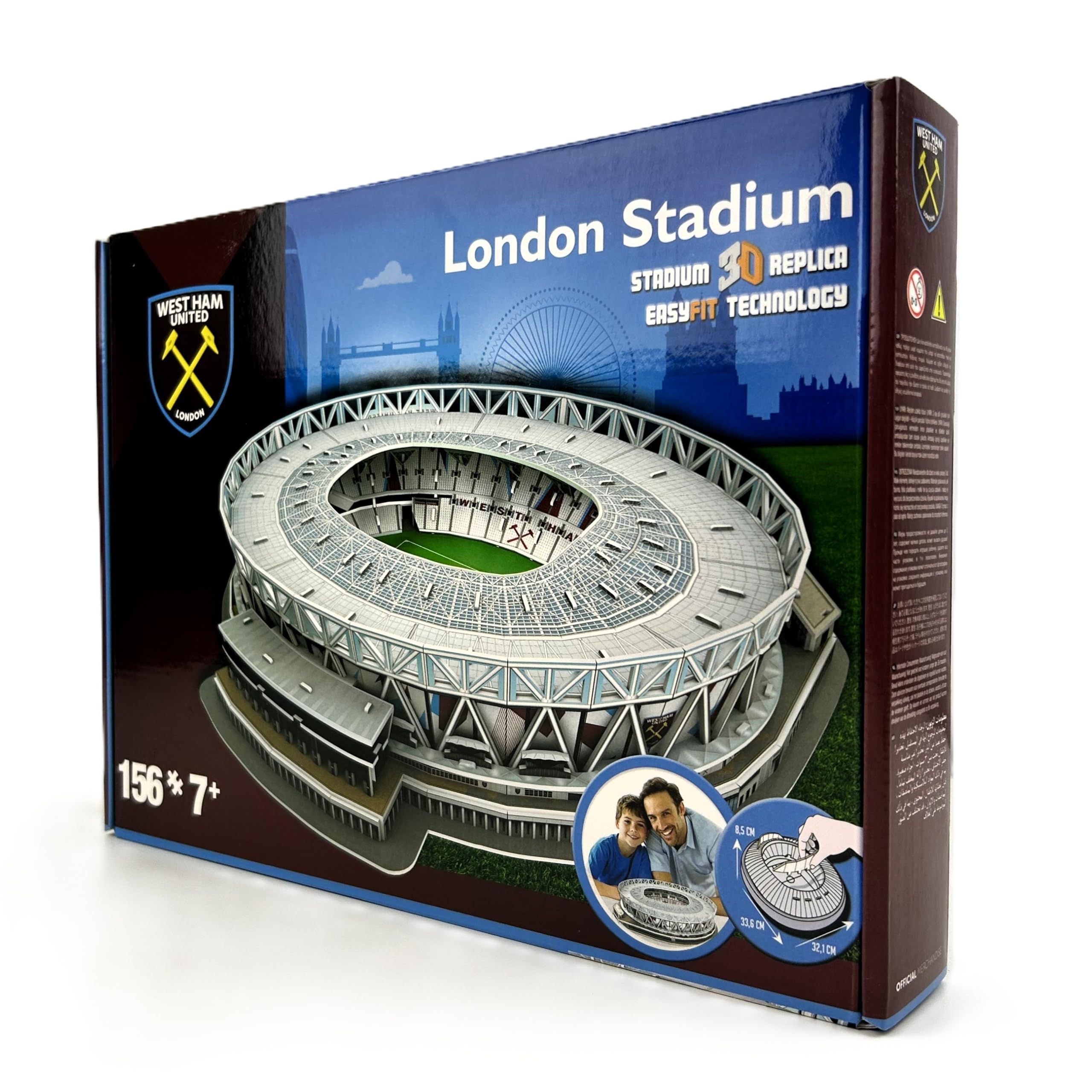 NANOSTAD West Ham United's London Stadium 3D Puzzle, multi coloured