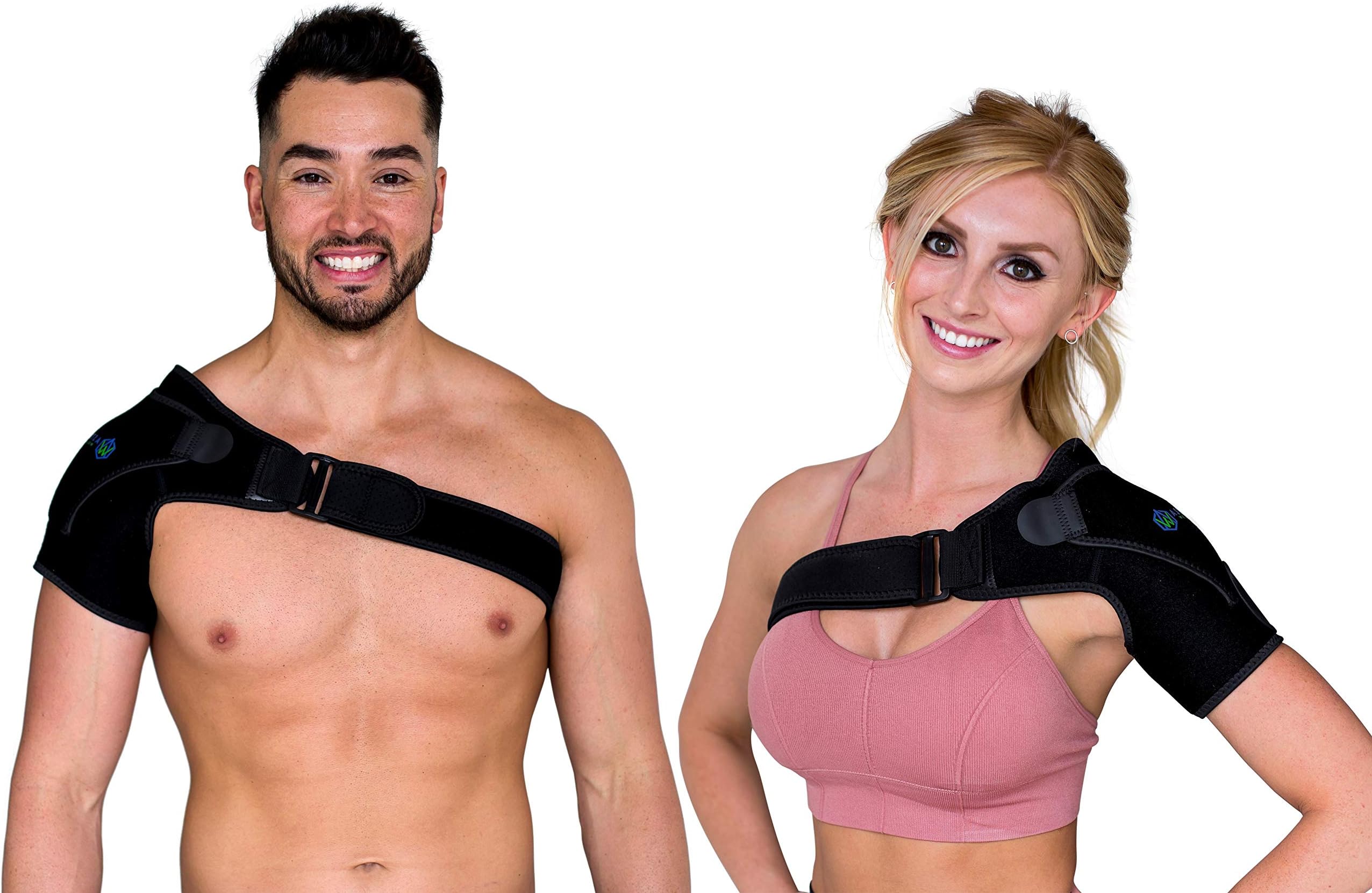 Shoulder Stability Brace by Astoria Wellness - Left or Right Shoulder Brace for Men and Women - Shoulder Support Brace for AC Joint, Bursitis, Rotator Cuff, Labrum Tear - Shoulder Compression Sleeve