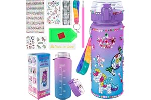 FOCone Decorate Your Own Water Bottle Kits for Girls - Fun Arts & Crafts Gift Toys for Ages 4-6-8-10, Birthday Gift Present for Budding Artists (Unicorn)