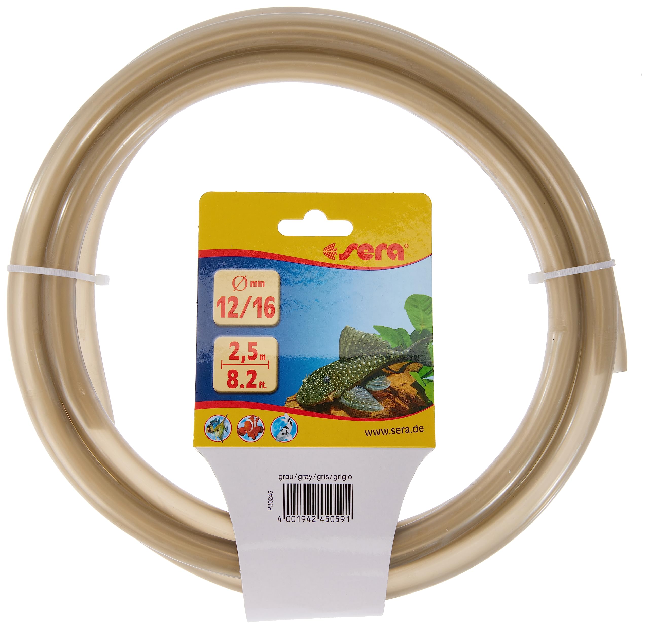 Sera 45059 Acquarium 12/16 Hose – 2.5 m – grey