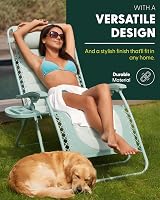 KEPLIN Set of 2 XXL Premium Heavy Duty Padded Zero Gravity Chairs view 8