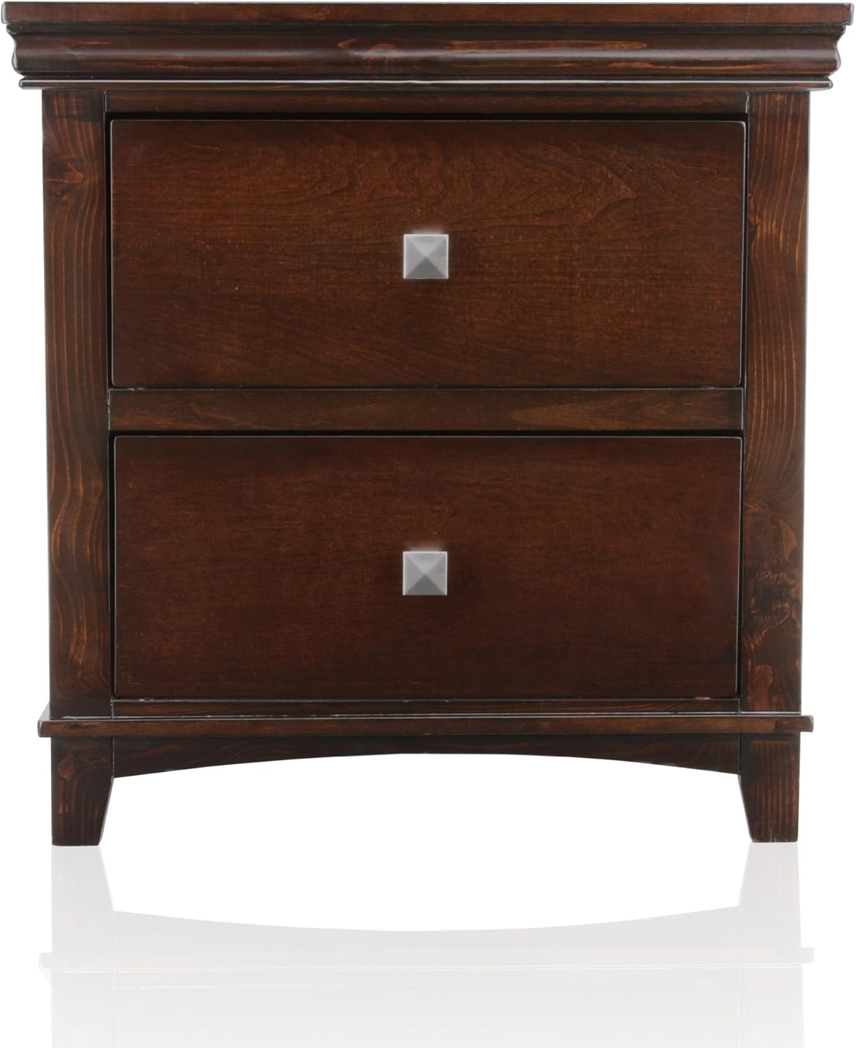 Furniture Of America Pasha 2 Drawer Nightstand Brown Cherry Finish Amazon Ca Home Kitchen