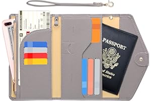 ZOPPEN Passport Holder Women Travel Wallet (Ver.5) for Women Rfid Blocking Passport Cover Case Document Organizer Wrist Strap