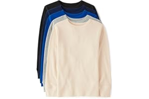 The Children's Place Boys' Long Sleeve Thermal Henley Shirts 5-Pack